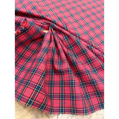 画像6: 生地：綿100％ タータンチェック（レッド×ネイビー）