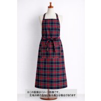 生地：綿100％ タータンチェック（ネイビー×レッド）