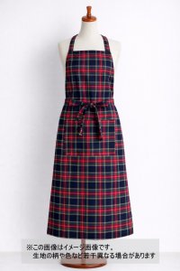 生地：綿100％ タータンチェック（ネイビー×レッド）
