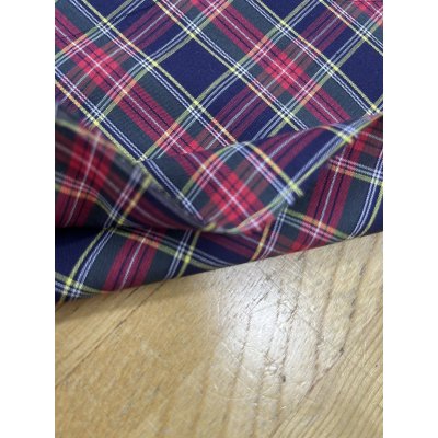 画像5: 生地：綿100％ タータンチェック（ネイビー×レッド）