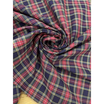 画像7: 生地：綿100％ タータンチェック（ネイビー×レッド）