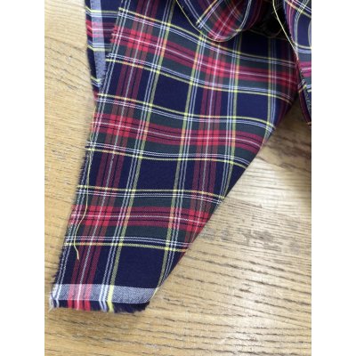 画像8: 生地：綿100％ タータンチェック（ネイビー×レッド）