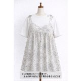 生地：ジーナ糸ポリエステルデシン花柄（白／グレー）