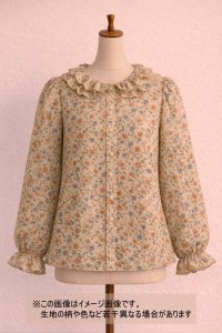 生地：ドビー織 フラワープリント（ベージュ）