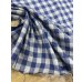 画像6: 生地：綿100％先染め綿麻キャンバスチェック柄（生成×紺） (6)