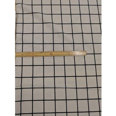 画像2: 生地：ポリエステルデシン／格子プリント（ベージュ×黒）