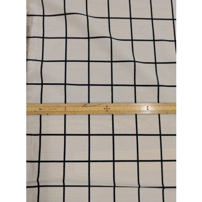画像3: 生地：ポリエステルデシン／格子プリント（ベージュ×黒）