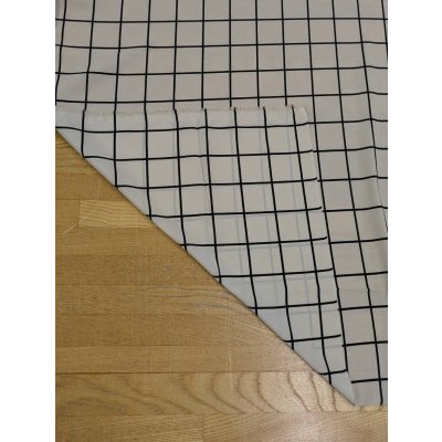 画像4: 生地：ポリエステルデシン／格子プリント（ベージュ×黒）