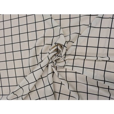 画像7: 生地：ポリエステルデシン／格子プリント（ベージュ×黒）