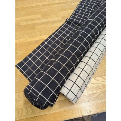 画像8: 生地：ポリエステルデシン／格子プリント（ベージュ×黒）