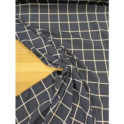 画像5: 生地：ポリエステルデシン／格子プリント（黒×ベージュ）