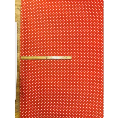 画像2: 生地：ポリエステルデシン／ドットプリント（レッド×ホワイト）