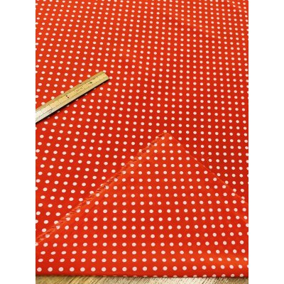 画像5: 生地：ポリエステルデシン／ドットプリント（レッド×ホワイト）
