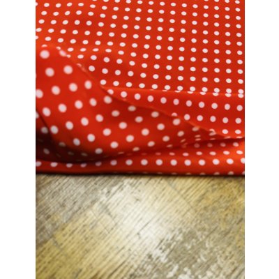 画像6: 生地：ポリエステルデシン／ドットプリント（レッド×ホワイト）