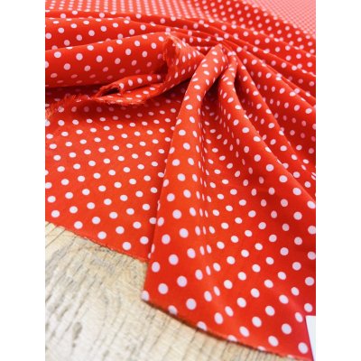 画像7: 生地：ポリエステルデシン／ドットプリント（レッド×ホワイト）