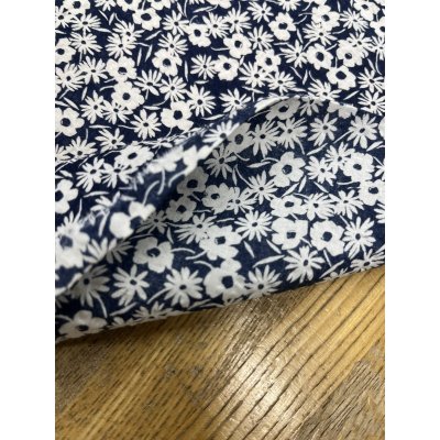 画像5: 生地：80ローン ミラクルウェーブ プリント（ネイビー×ホワイト）