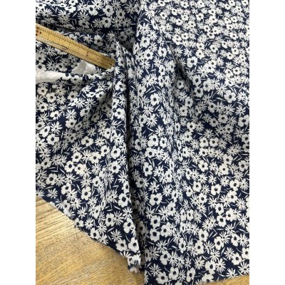 画像6: 生地：80ローン ミラクルウェーブ プリント（ネイビー×ホワイト）