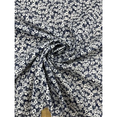 画像7: 生地：80ローン ミラクルウェーブ プリント（ネイビー×ホワイト）