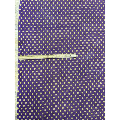 画像2: 生地：ポリエステル 水玉プリントチュール（パープル×イエロー）