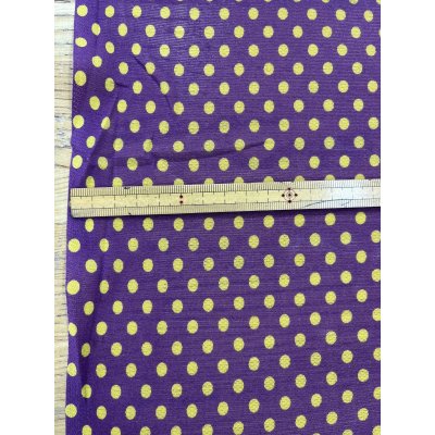 画像3: 生地：ポリエステル 水玉プリントチュール（パープル×イエロー）