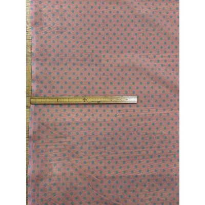 画像2: 生地：ポリエステル 水玉プリントチュール（ピンク×水色）