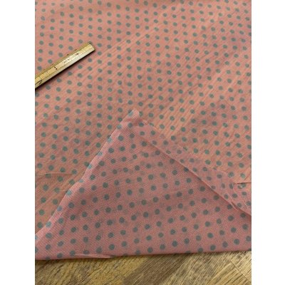 画像4: 生地：ポリエステル 水玉プリントチュール（ピンク×水色）