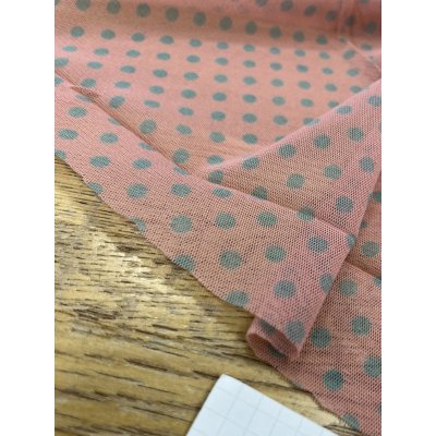 画像8: 生地：ポリエステル 水玉プリントチュール（ピンク×水色）