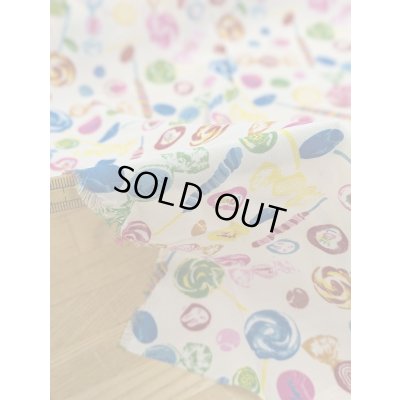 画像4: 生地：ポリエステル100％ キャンディ柄プリント（白）