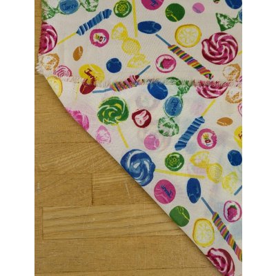 画像5: 生地：ポリエステル100％ キャンディ柄プリント（白）