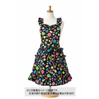 生地：ポリエステル100％ キャンディ柄プリント（黒）