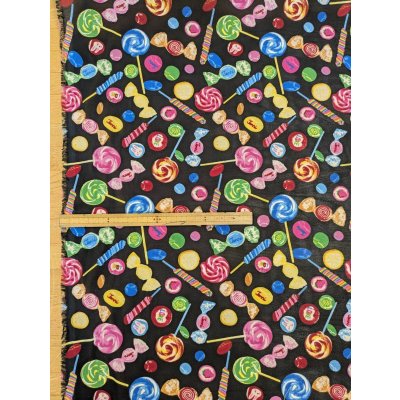 画像2: 生地：ポリエステル100％ キャンディ柄プリント（黒）