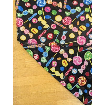 画像4: 生地：ポリエステル100％ キャンディ柄プリント（黒）