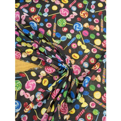 画像5: 生地：ポリエステル100％ キャンディ柄プリント（黒）