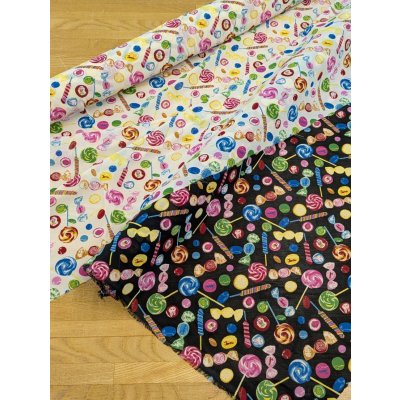 画像8: 生地：ポリエステル100％ キャンディ柄プリント（黒）