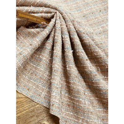 画像6: 生地：コットンポリ ファンシーツイード／ざっくり編み（薄ピンク）