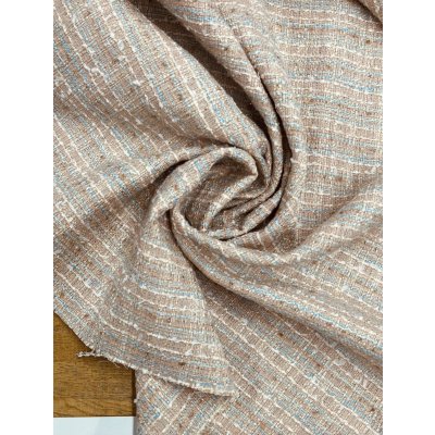 画像7: 生地：コットンポリ ファンシーツイード／ざっくり編み（薄ピンク）