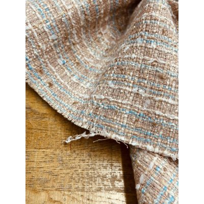 画像8: 生地：コットンポリ ファンシーツイード／ざっくり編み（薄ピンク）