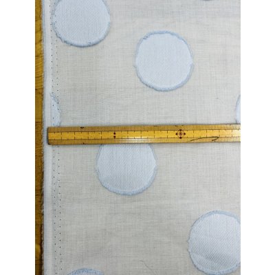 画像3: 生地：綿100％ 水玉カットジャガード（サックスブルー）