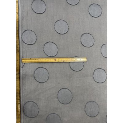 画像2: 生地：綿100％ 水玉カットジャガード（グレー）