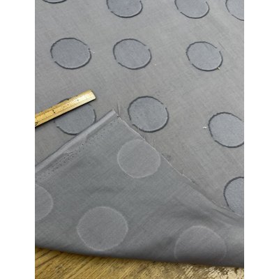 画像4: 生地：綿100％ 水玉カットジャガード（グレー）