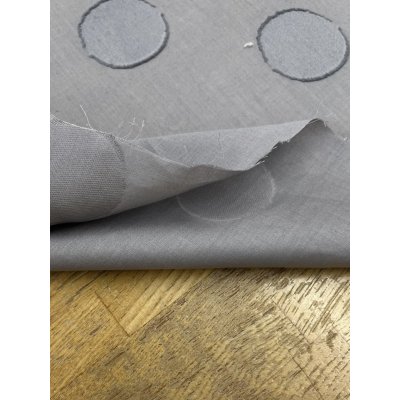 画像5: 生地：綿100％ 水玉カットジャガード（グレー）