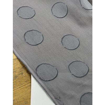 画像7: 生地：綿100％ 水玉カットジャガード（グレー）
