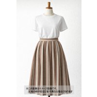 生地：綿風ポリエステル混ストライプ（茶）