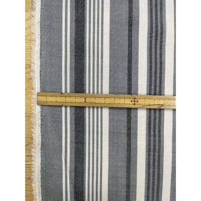 画像3: 生地：綿風ポリエステル混ストライプ（グレー）