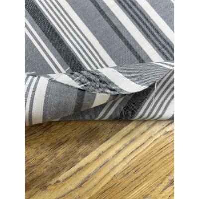 画像5: 生地：綿風ポリエステル混ストライプ（グレー）