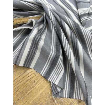 画像6: 生地：綿風ポリエステル混ストライプ（グレー）