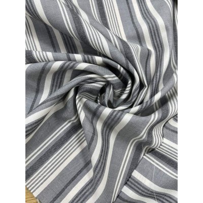 画像7: 生地：綿風ポリエステル混ストライプ（グレー）
