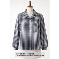 生地：ポリエステル 綿風微起毛ギンガムチェック（白×黒）