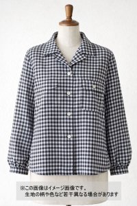 生地：ポリエステル 綿風微起毛ギンガムチェック（白×黒）