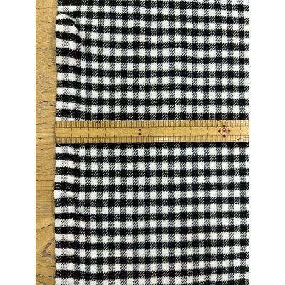 画像3: 生地：ポリエステル 綿風微起毛ギンガムチェック（白×黒）